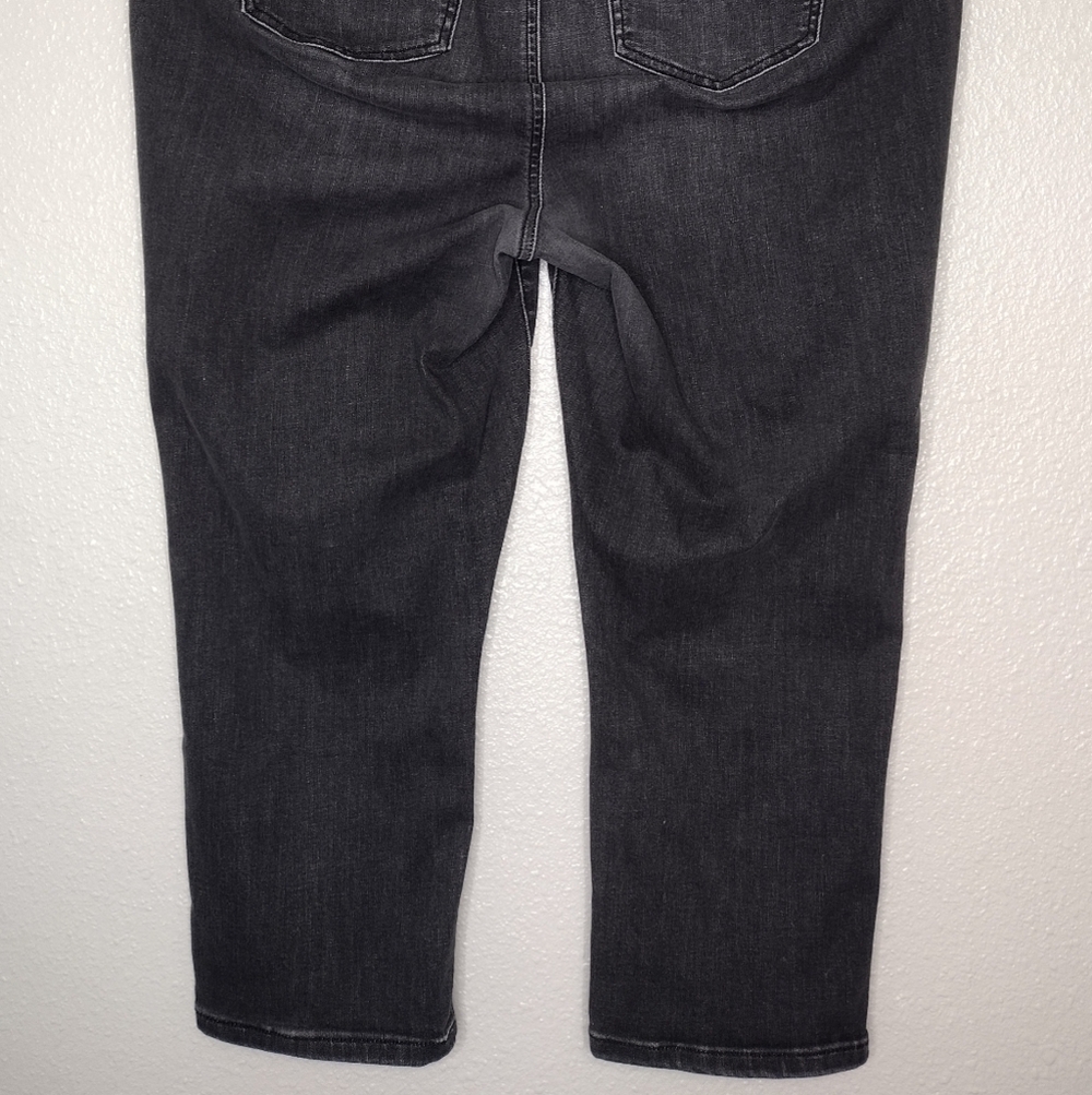 Torrid Black Distressed High-Rise Bombshell Skinny Ankle Cropped Jeans Sz 20 - Picture 12 of 12